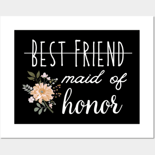 Best friend made of honor, made of honor, wedding shower, engagement gift, bachelorette, bridsmaid, Posters and Art